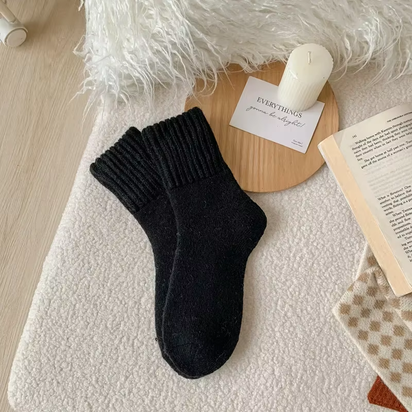 Wool Socks Women’S Breathable Comfortable Plush Low Winter Thickened Tube Snow Socks Korean Simple Warm Cashmere Socks