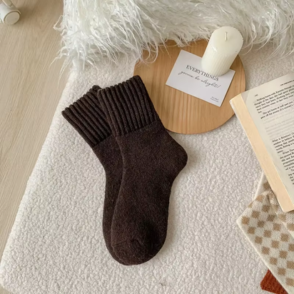 Wool Socks Women’S Breathable Comfortable Plush Low Winter Thickened Tube Snow Socks Korean Simple Warm Cashmere Socks