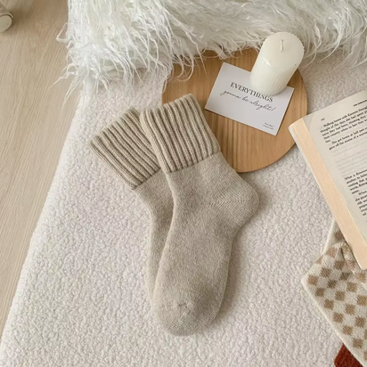 Wool Socks Women’S Breathable Comfortable Plush Low Winter Thickened Tube Snow Socks Korean Simple Warm Cashmere Socks