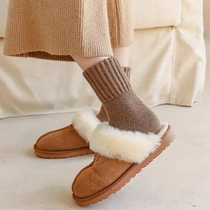 Wool Socks Women’S Breathable Comfortable Plush Low Winter Thickened Tube Snow Socks Korean Simple Warm Cashmere Socks