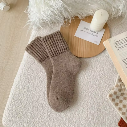 Wool Socks Women’S Breathable Comfortable Plush Low Winter Thickened Tube Snow Socks Korean Simple Warm Cashmere Socks